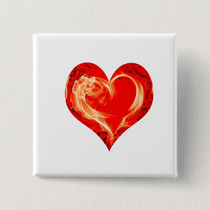 Herzflammen Button