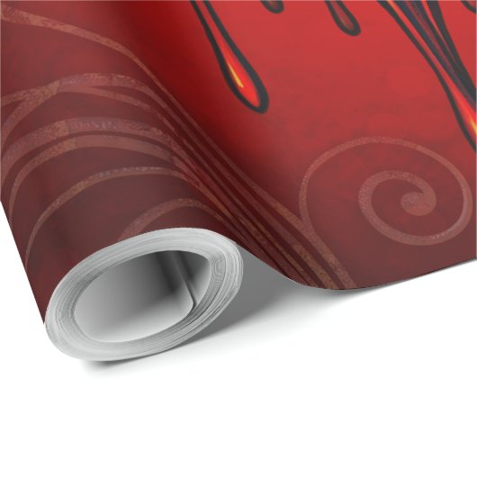 Herzflammen. Geschenkpapier (Rolleneckpunkt)