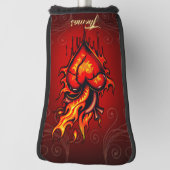 Herzflammen. Golf Headcover (Rotieren 90)