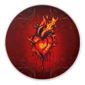 Herzflammen. Keramikknauf (Vorderseite)