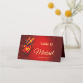 Herzflammen. Platzkarte (Vorderseite)