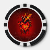 Herzflammen. Pokerchips (Vorderseite)