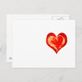 Herzflammen Postkarte (Vorne/Hinten)