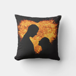 Herzflammende Valentine's Day Square Throw Kissen Für Draußen