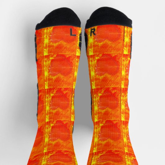 Herzflammende Valentinsocken Socken (Oben)