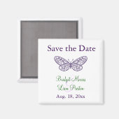 Herzflattern Save-the-Date-Magnet Magnet (Vorderseite/Rückseite)