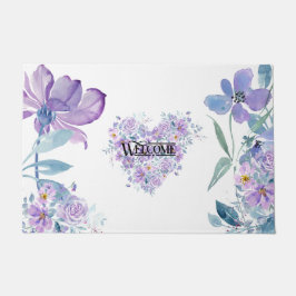 Herzflora Willkommen Fußmatte