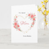 Herzflorale Grußkarte Karte (Gelbe Blume)