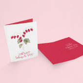 Herzfloraler Valentinstag Niedlich Personalisiert Feiertagskarte