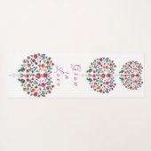 Herzfloralmuster Yogamatte (Rückseite (Horizontal))