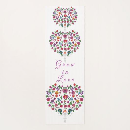 Herzfloralmuster Yogamatte (Rückseite)