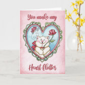 Herzflutter Karte (Gelbe Blume)