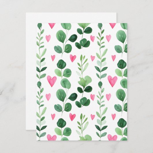 Herzfolge Feiertagskarte (Vorne/Hinten)