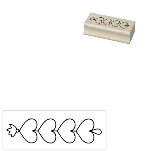 Herzfolge Gummistempel (Stempel)