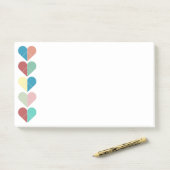 Herzfolge Post-it Klebezettel (Auf Schreibtisch)