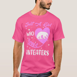 Herzform Anteater Nur ein Mädchen, das Anteat Lieb T-Shirt
