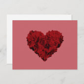 Herzform aus zerknittertem Papier Postkarte (Vorne/Hinten)