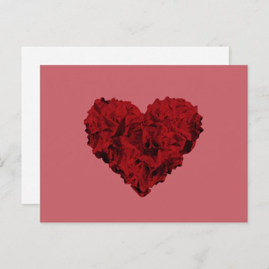 Herzform aus zerknittertem Papier Postkarte (Vorne/Hinten)