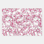 Herzform Ballon mit Liebe Textmuster Geschenkpapier Set (Vorderseite)