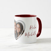 Herzform Benutzerdefinierte Foto-Namen und Liebe-Z Tasse (VorderseiteRechts)