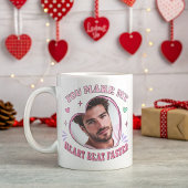 Herzform Benutzerdefiniertes Foto Valentine, Herzs Kaffeetasse