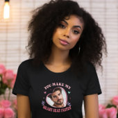 Herzform Benutzerdefiniertes Foto Valentine T-Shir T-Shirt