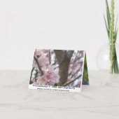 Herzform Blumen Feiertagskarte (Rückseite)