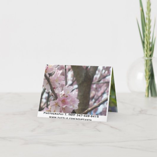 Herzform Blumen Feiertagskarte (Rückseite)