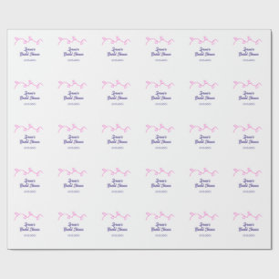 Herzform Blumenrosa lila Brautparty-Trend Geschenkpapier