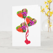 Herzform Bouquet der Summer Blume Card Karte (Gelbe Blume)