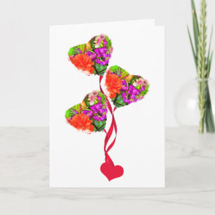 Herzform Bouquet der Summer Blume Card Karte