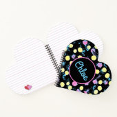 Herzform Confetti Pastel Paint Splash Custom Notizblock (Innenseite)