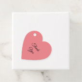 Herzform Dankeschön an die Geschenkmarken pink Geschenkanhänger (Beispiel)