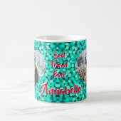 Herzform Foto Aquamarin Sparkle Kaffeetasse (Mittel)