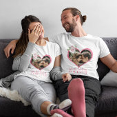 Herzform Foto Chic florale Verlobung T-Shirt