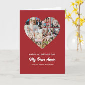 Herzform Foto Collage Happy Valentinstag Karte (Gelbe Blume)