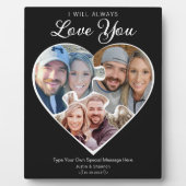 Herzform Foto Collage Liebe Jubiläumsspeicher Fotoplatte (Vorderseite)