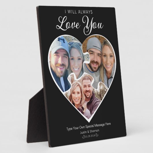 Herzform Foto Collage Liebe Jubiläumsspeicher Fotoplatte (Seite)