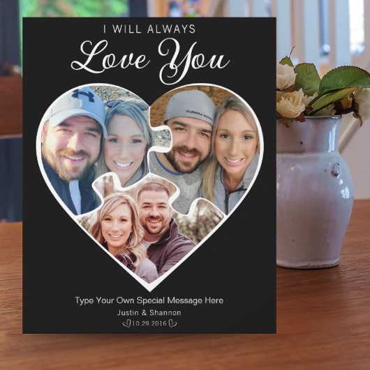 Herzform Foto Collage Liebe Jubiläumsspeicher Fotoplatte