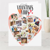 Herzform Foto Montage Big Valentinstag Karte (Vorderseite)