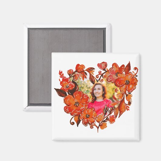 Herzform Foto Rahmen Magnet (Vorderseite/Rückseite)