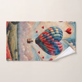 Herzform Heißluftballon Badhandtuch Set (Handtuch)