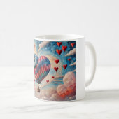 Herzform Heißluftballon Kaffeetasse (VorderseiteRechts)