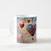 Herzform Heißluftballon Kaffeetasse (Vorderseite Links)