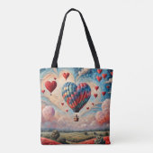 Herzform Heißluftballon Tasche (Rückseite)