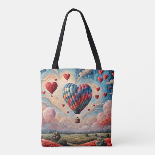 Herzform Heißluftballon Tasche (Rückseite)