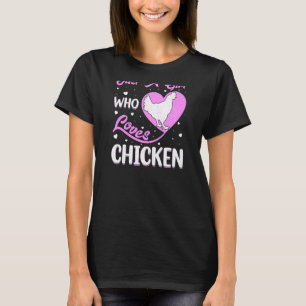 Herzform Hühnervogel Nur ein Mädchen, das Chi Lieb T-Shirt