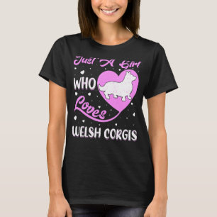 Herzform Hund nur ein Mädchen, das walisische Corg T-Shirt
