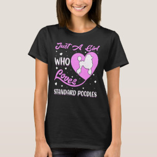 Herzform Hund nur ein Mädchen, die Liebe Standard T-Shirt