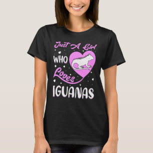 Herzform Iguana Nur ein Mädchen, das Iguanas Liebe T-Shirt